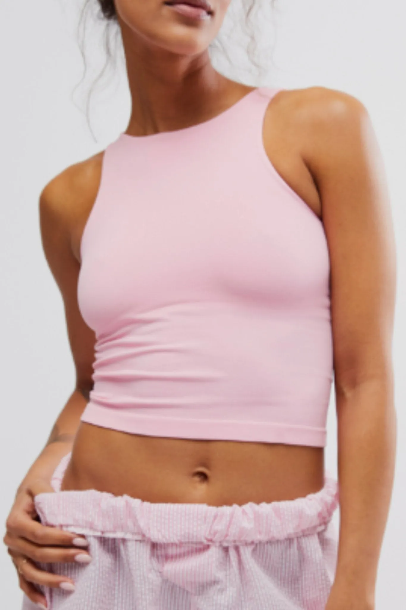 Free People: Clean Lines Cami in Candy Pink