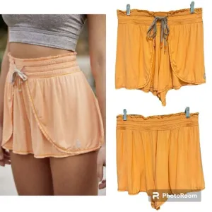Free People FP Movement Dream Work Shorts Orange Size L