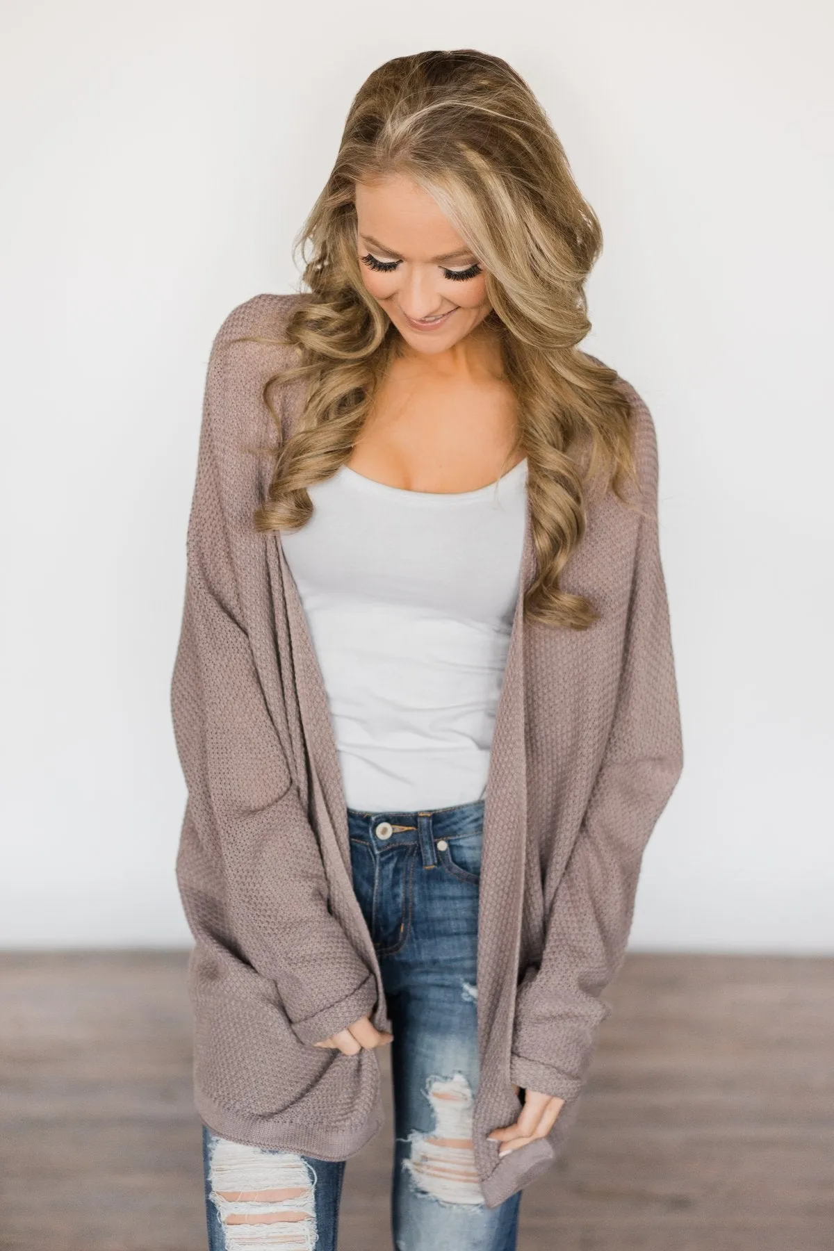 French Lilac Knit Cardigan