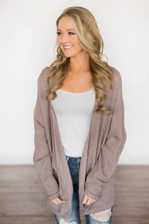 French Lilac Knit Cardigan