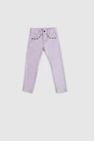 GIRL'S TWILL PENT EMB. - TRIANGLE