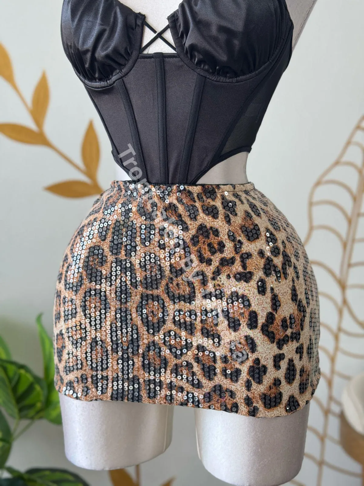 Glam Leopard Mini Skirt