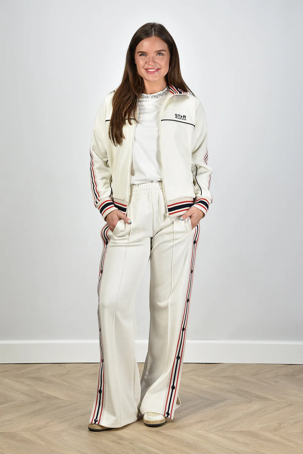 Golden Goose jack GWP01801.P001524.11791 papyrus/dark blue