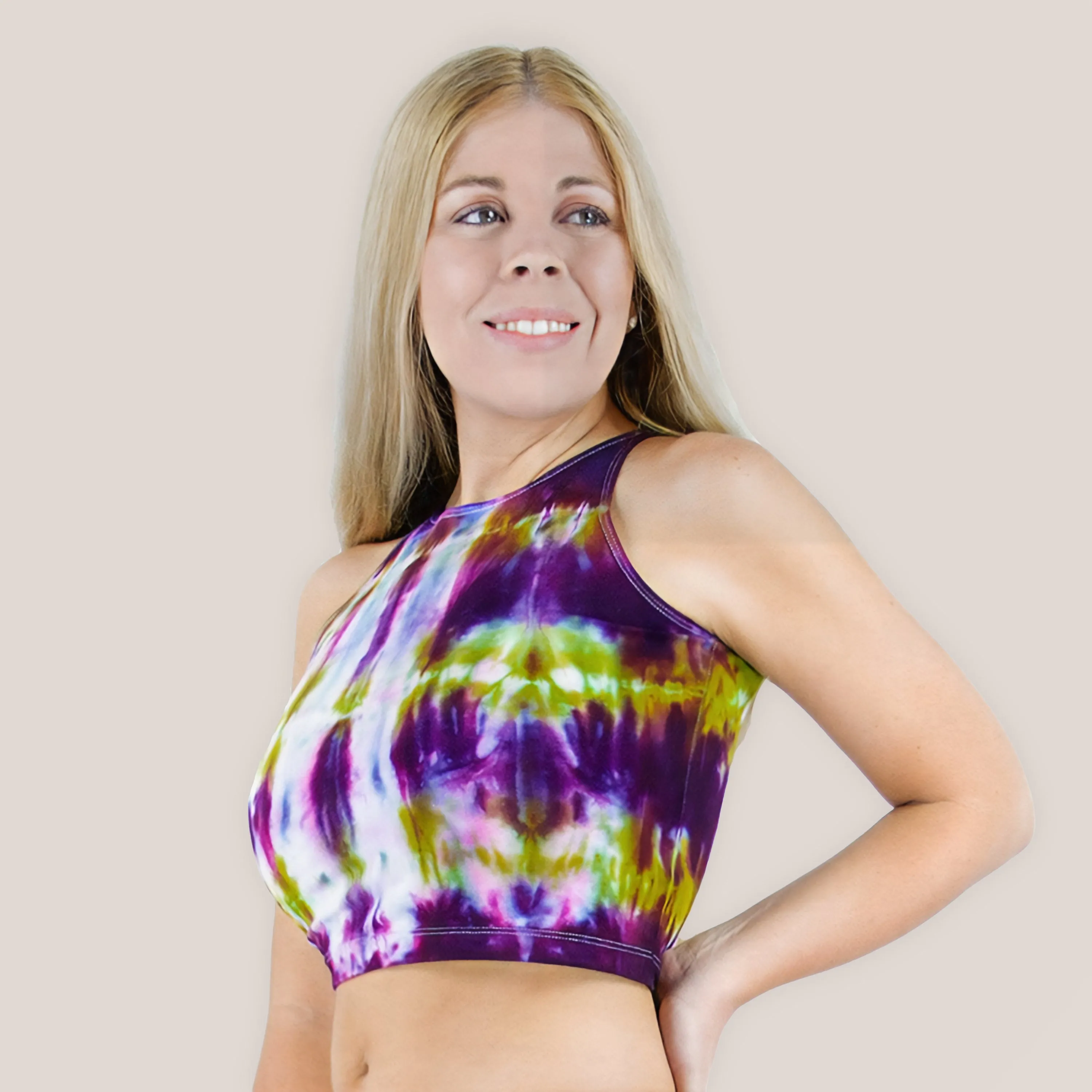 Grape Merlot Tie Dye Crop Top