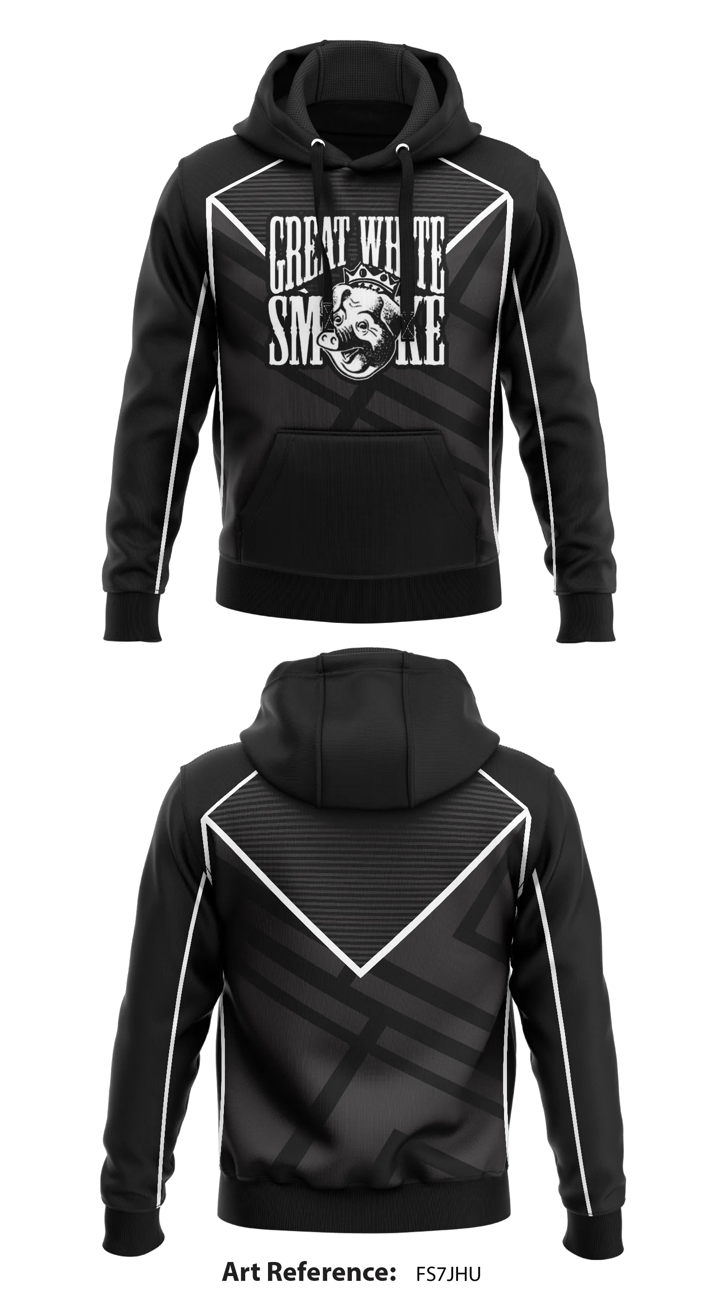 Great White Smoke Store 2  Core Men's Hooded Performance Sweatshirt - fs7JHu