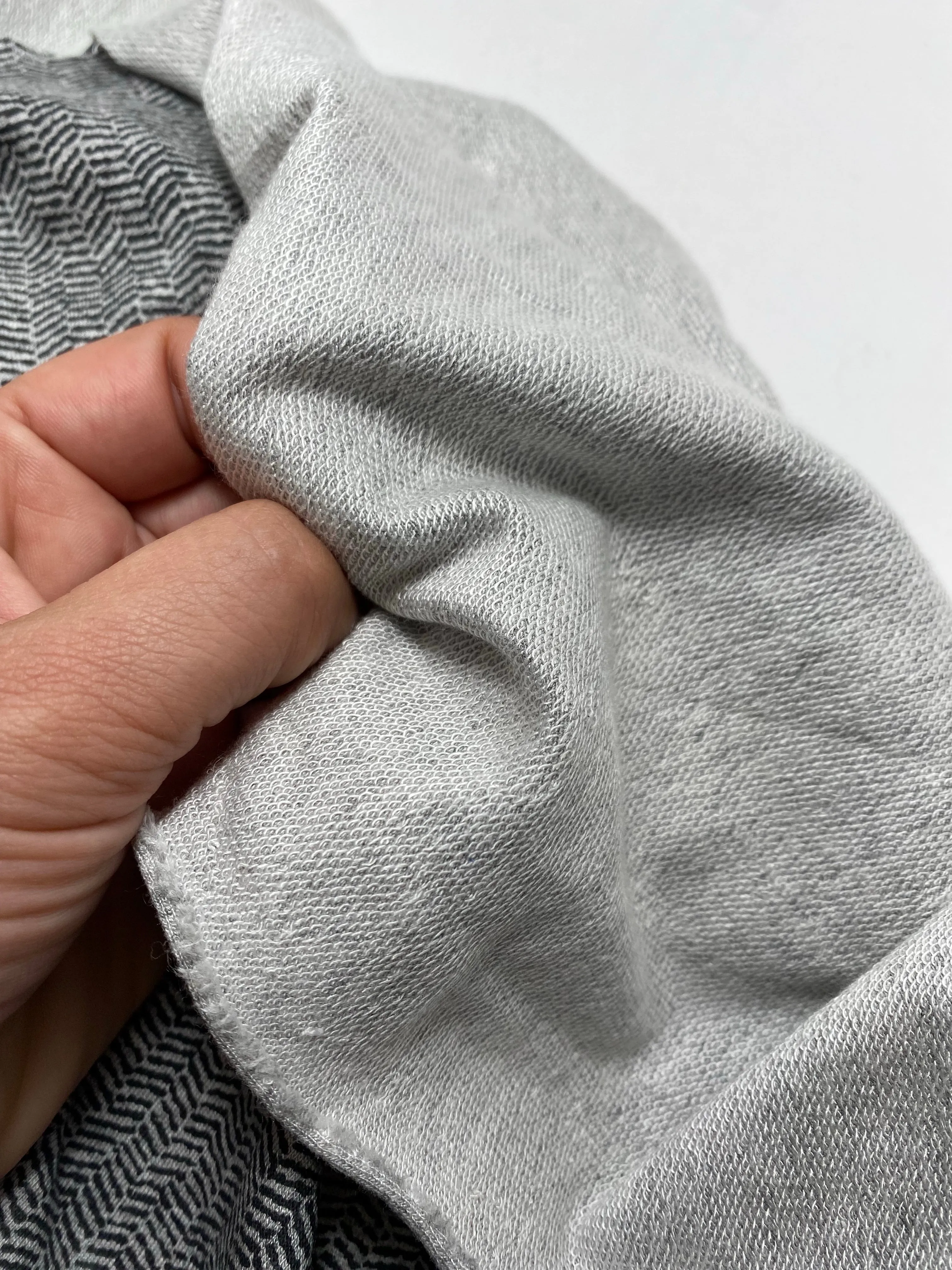 Grey Herringbone French Terry CLOSEOUT