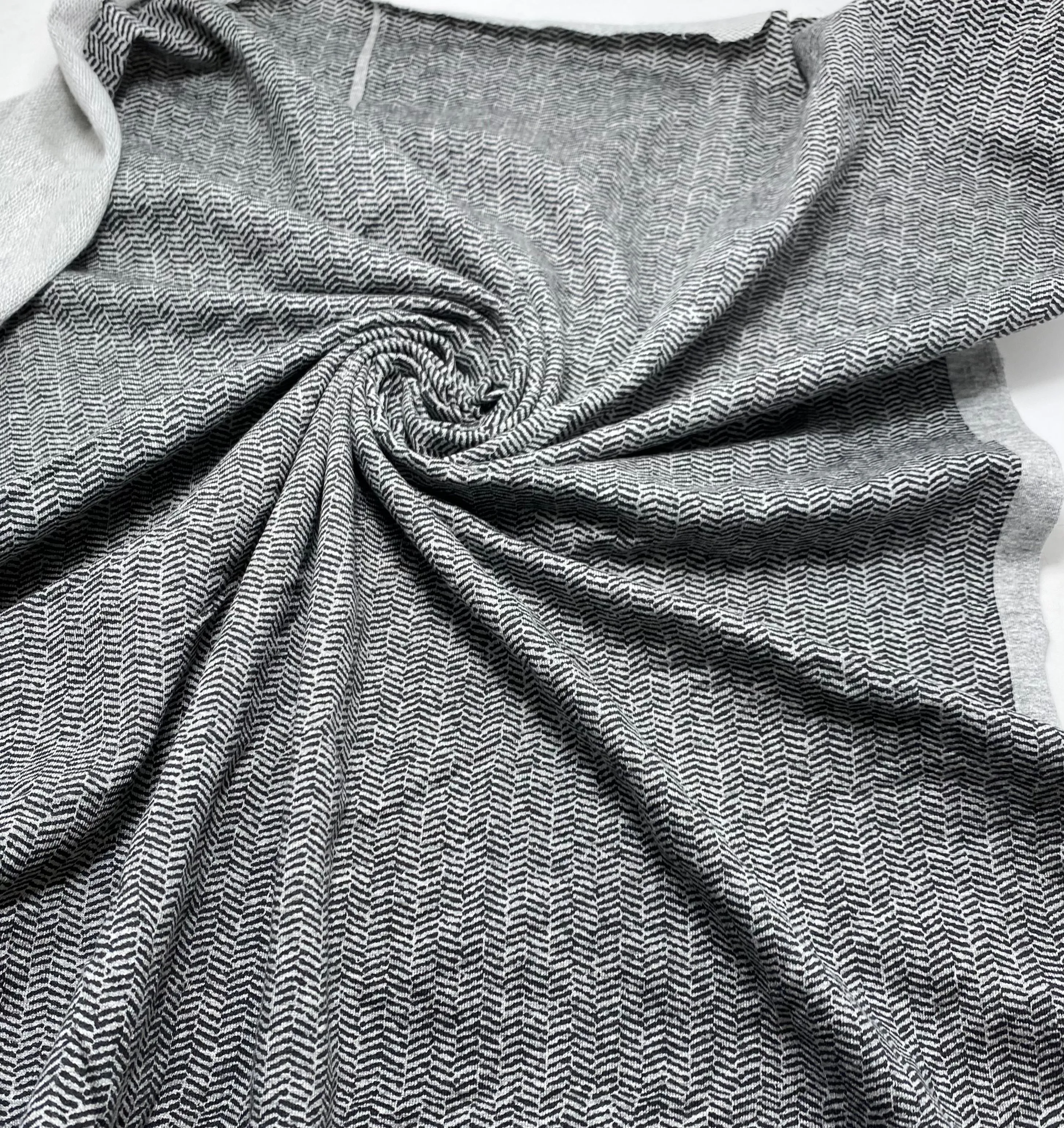 Grey Herringbone French Terry CLOSEOUT