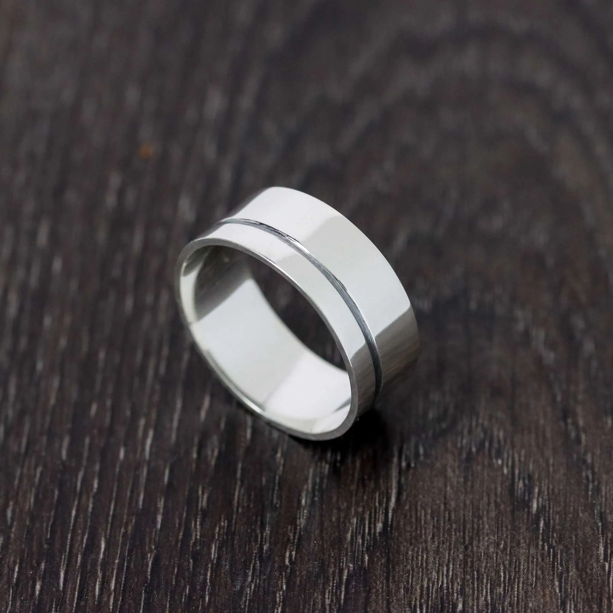 Grooved Wedding Band