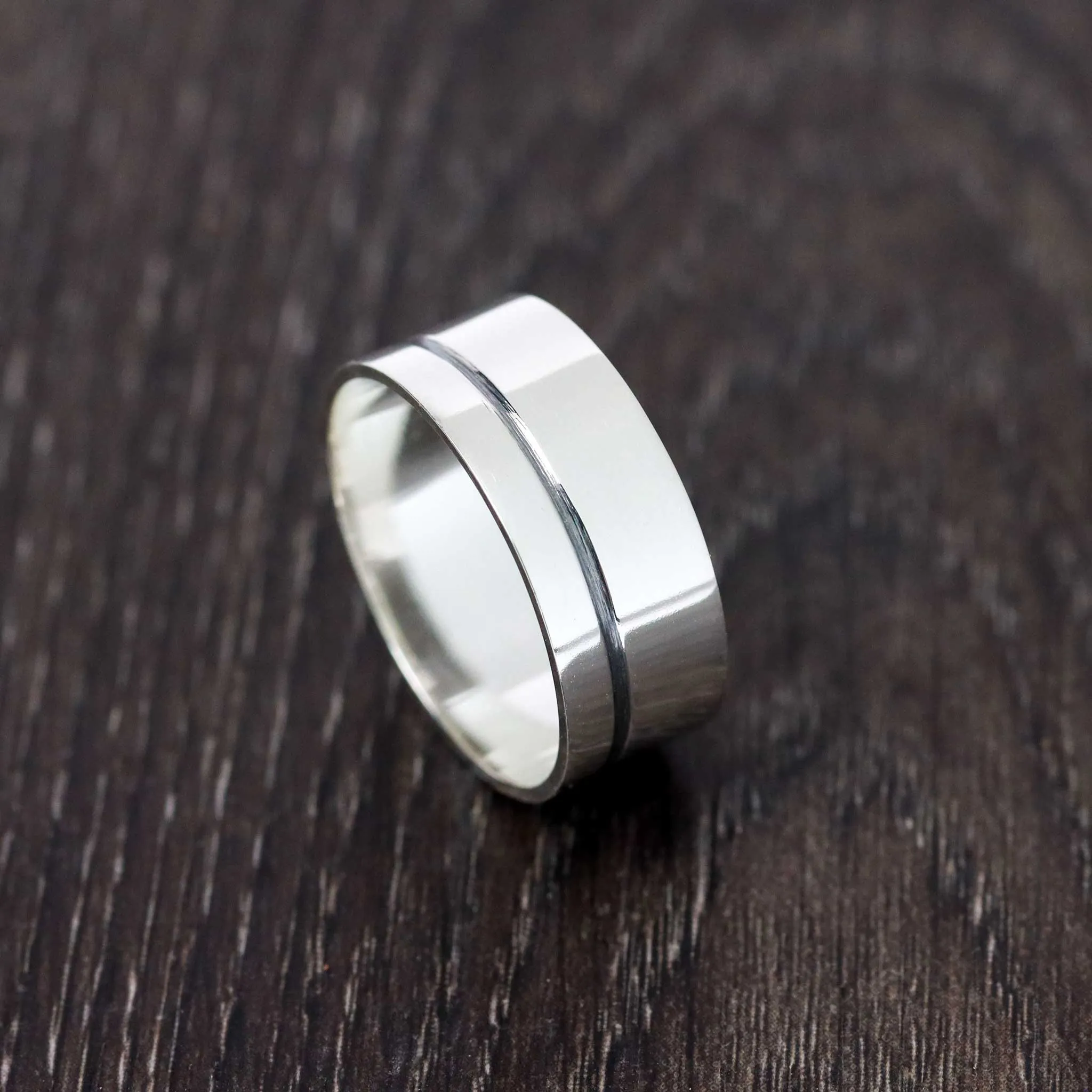 Grooved Wedding Band