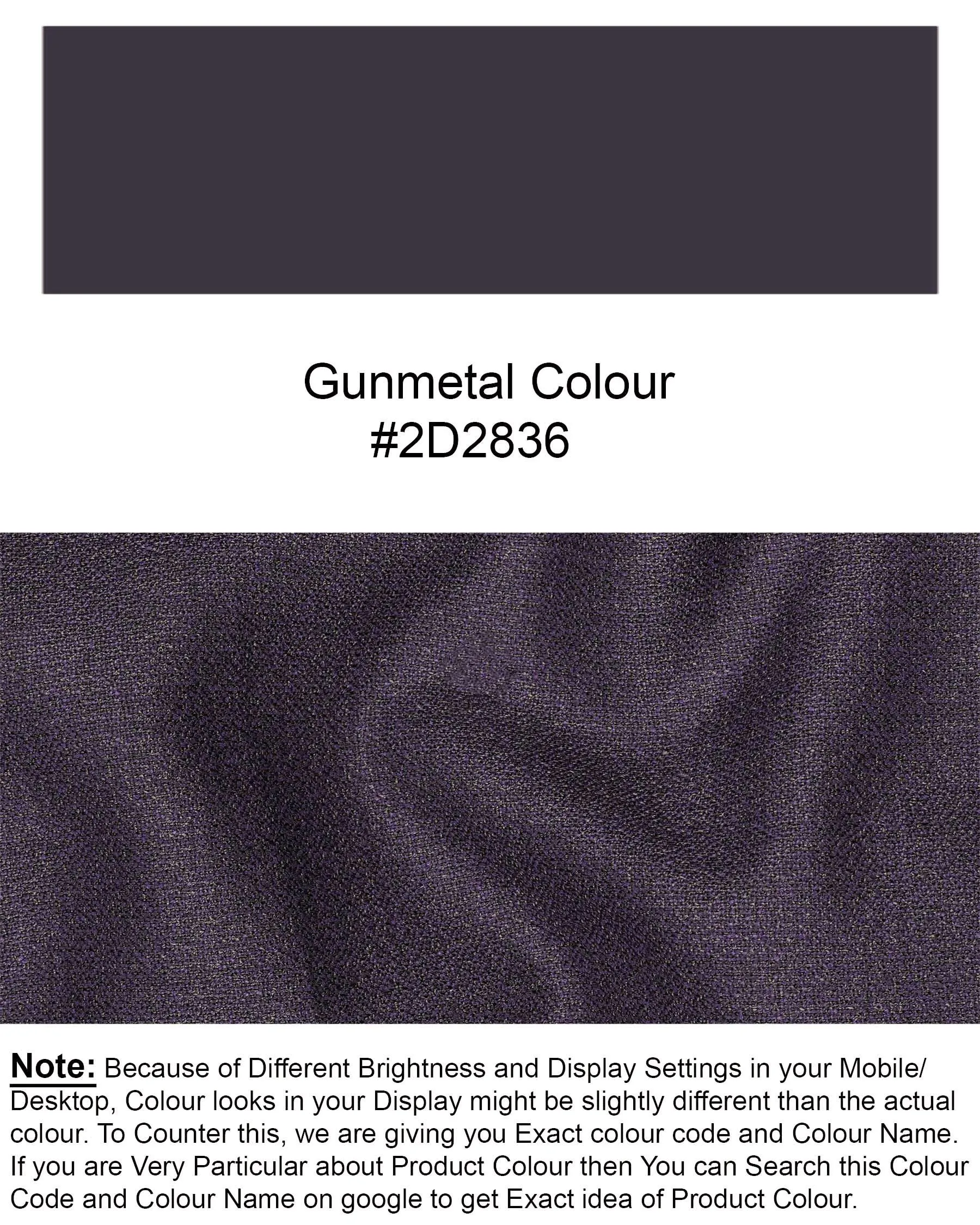 Gunmetal Purple Subtle Plaid Tuxedo Blazer