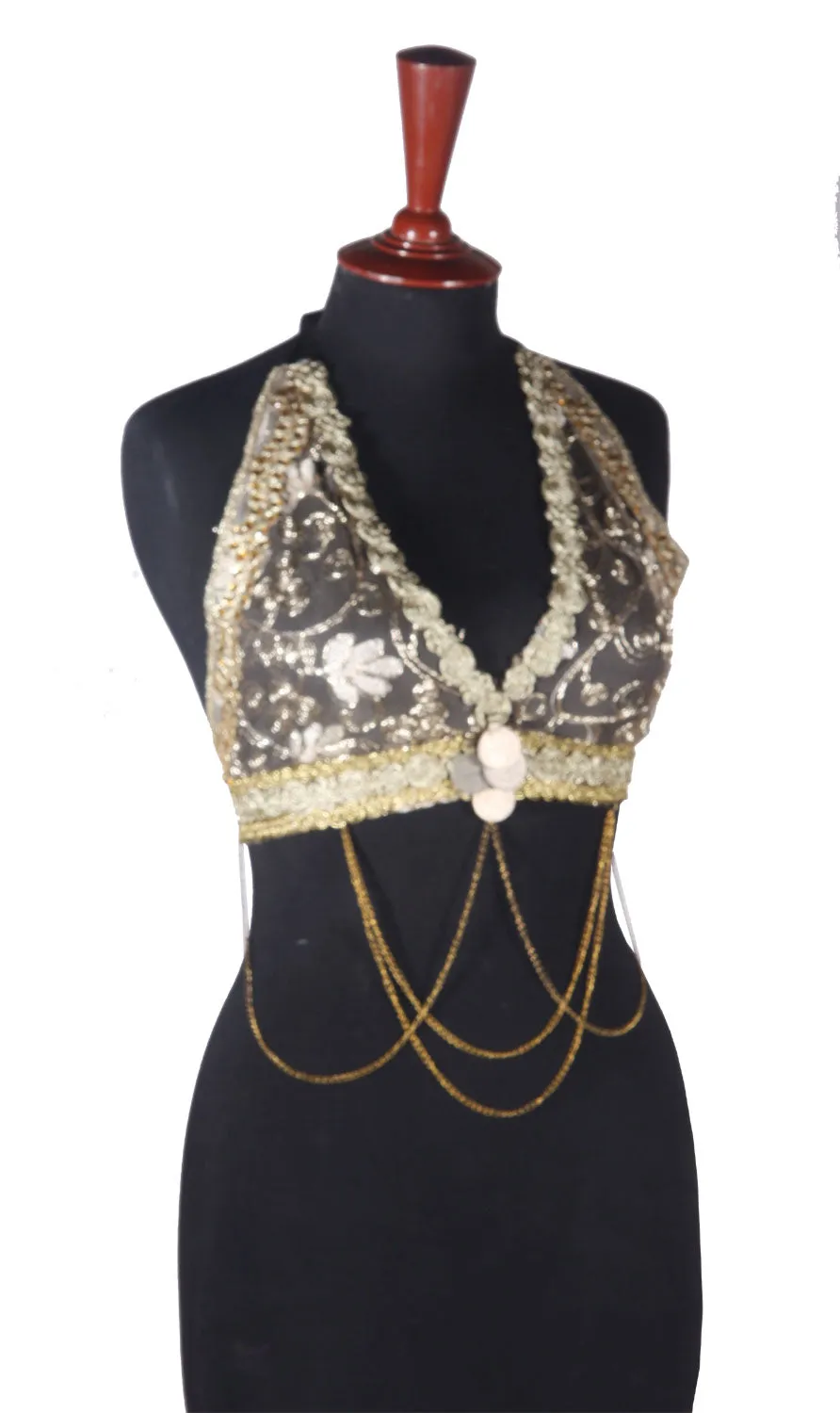 Halter Top  Gold