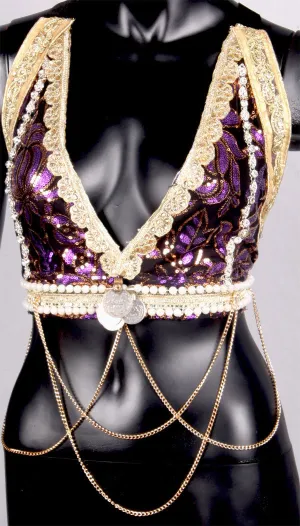 Halter Top Purple/Gold WS