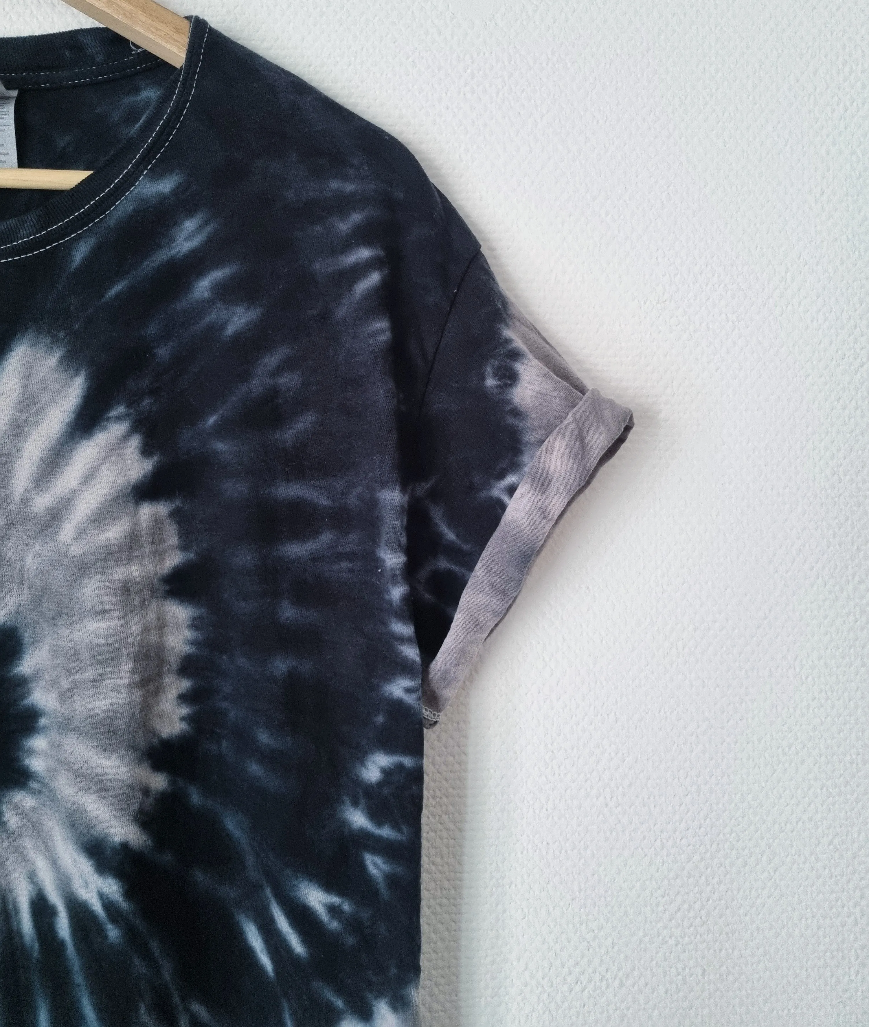 Hand Designed Black Light Gray Tie-Dye Shirt