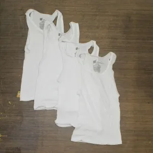 Hanes Boys Tank Undershirt Shirt BRLTA5 White S