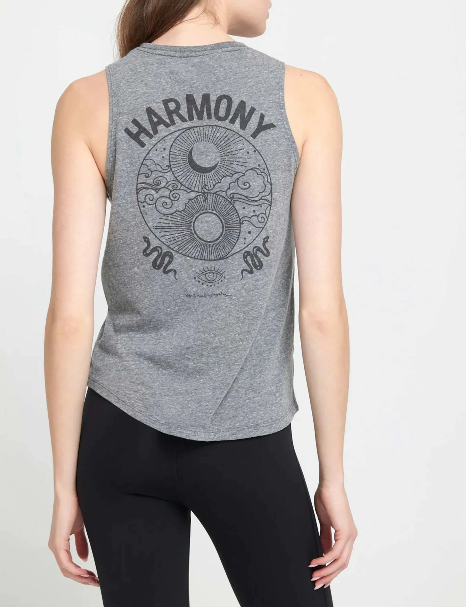 Harmony Jade Muscle Tank - Heather Grey