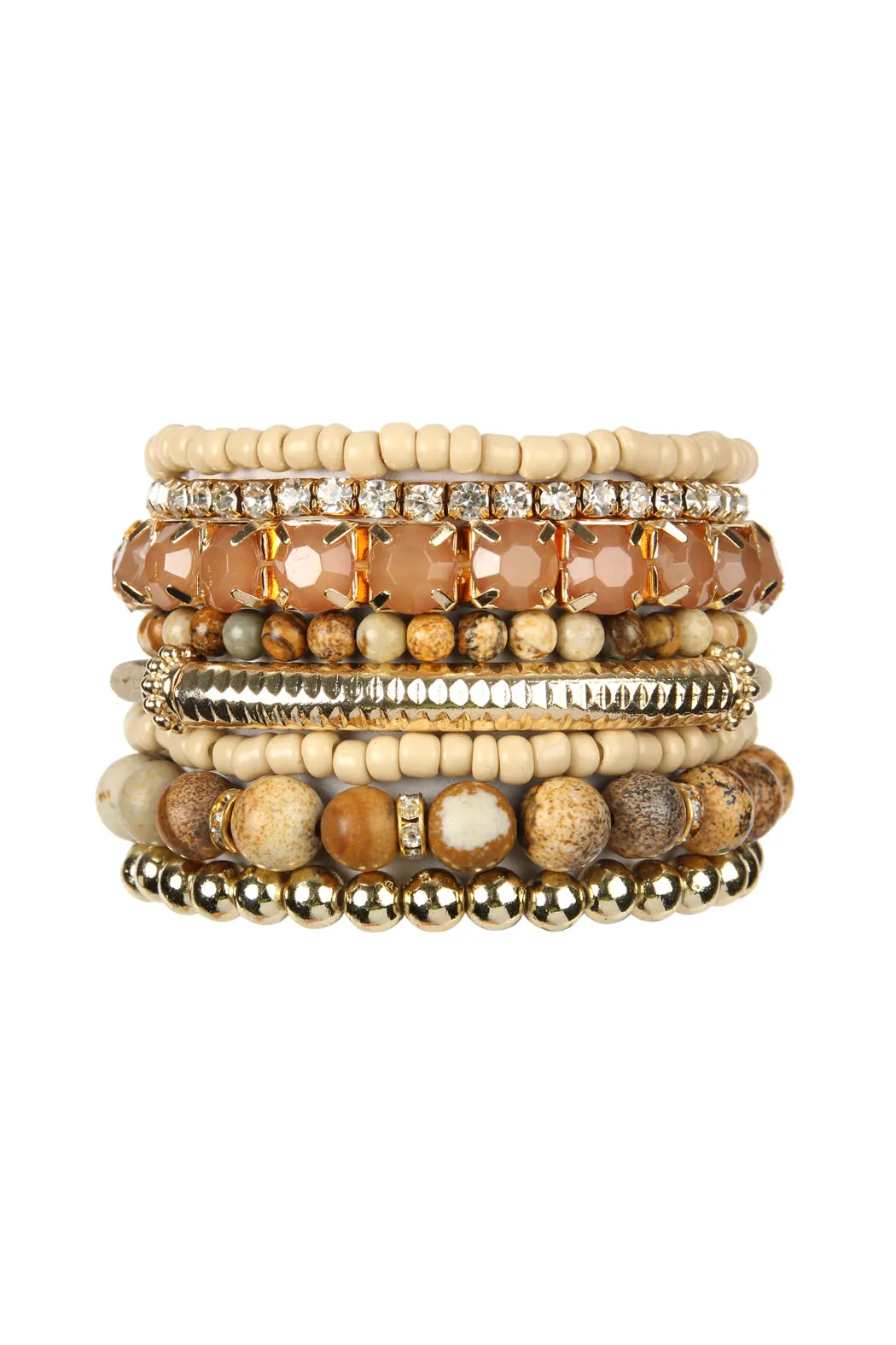 HDB2269 - PLUS SIZE STACKABLE BEADS BRACELET SET