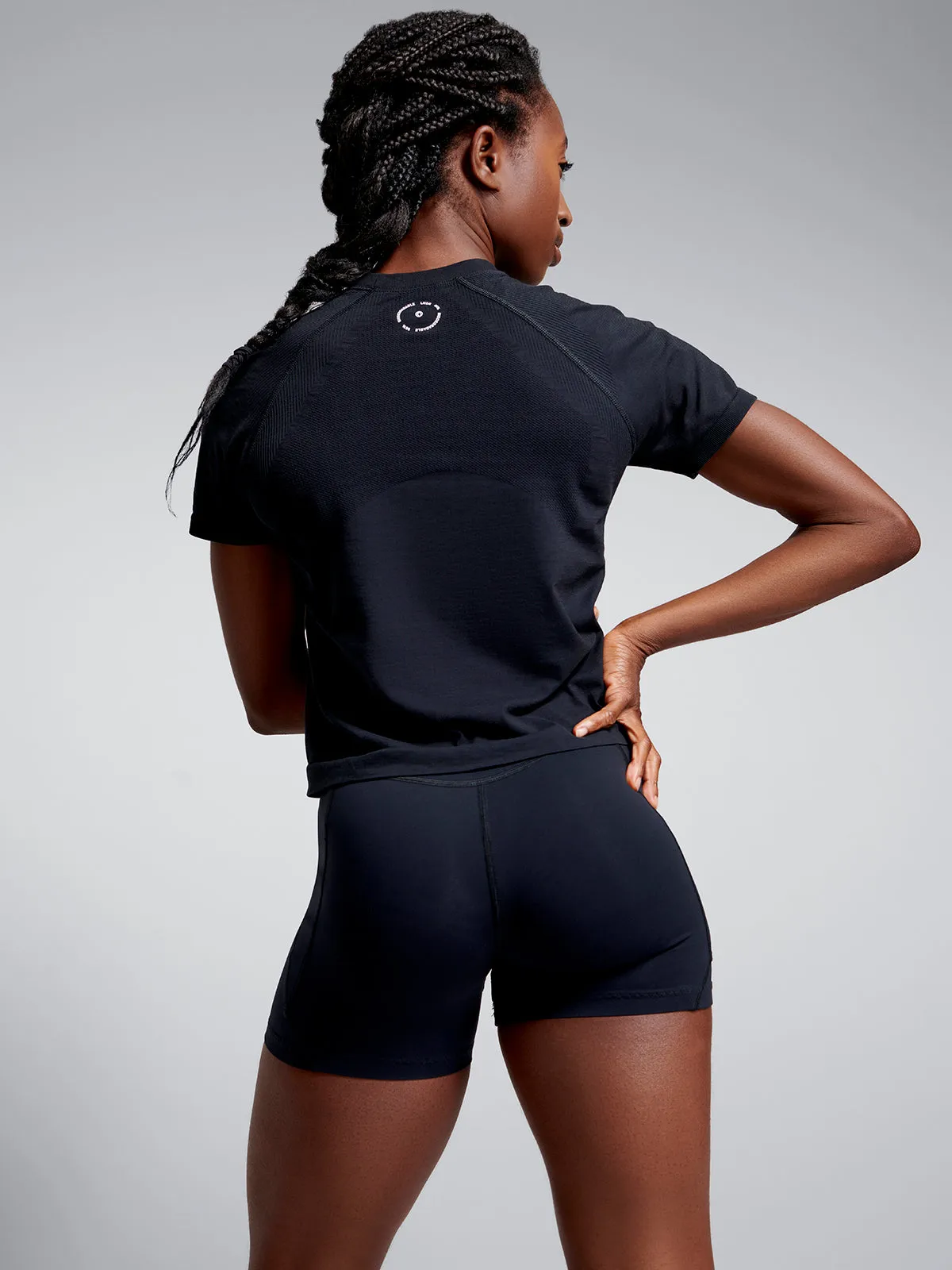 HERE TODAY Cropped Tee Black