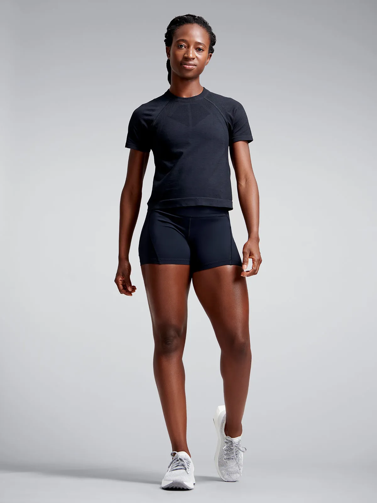 HERE TODAY Cropped Tee Black