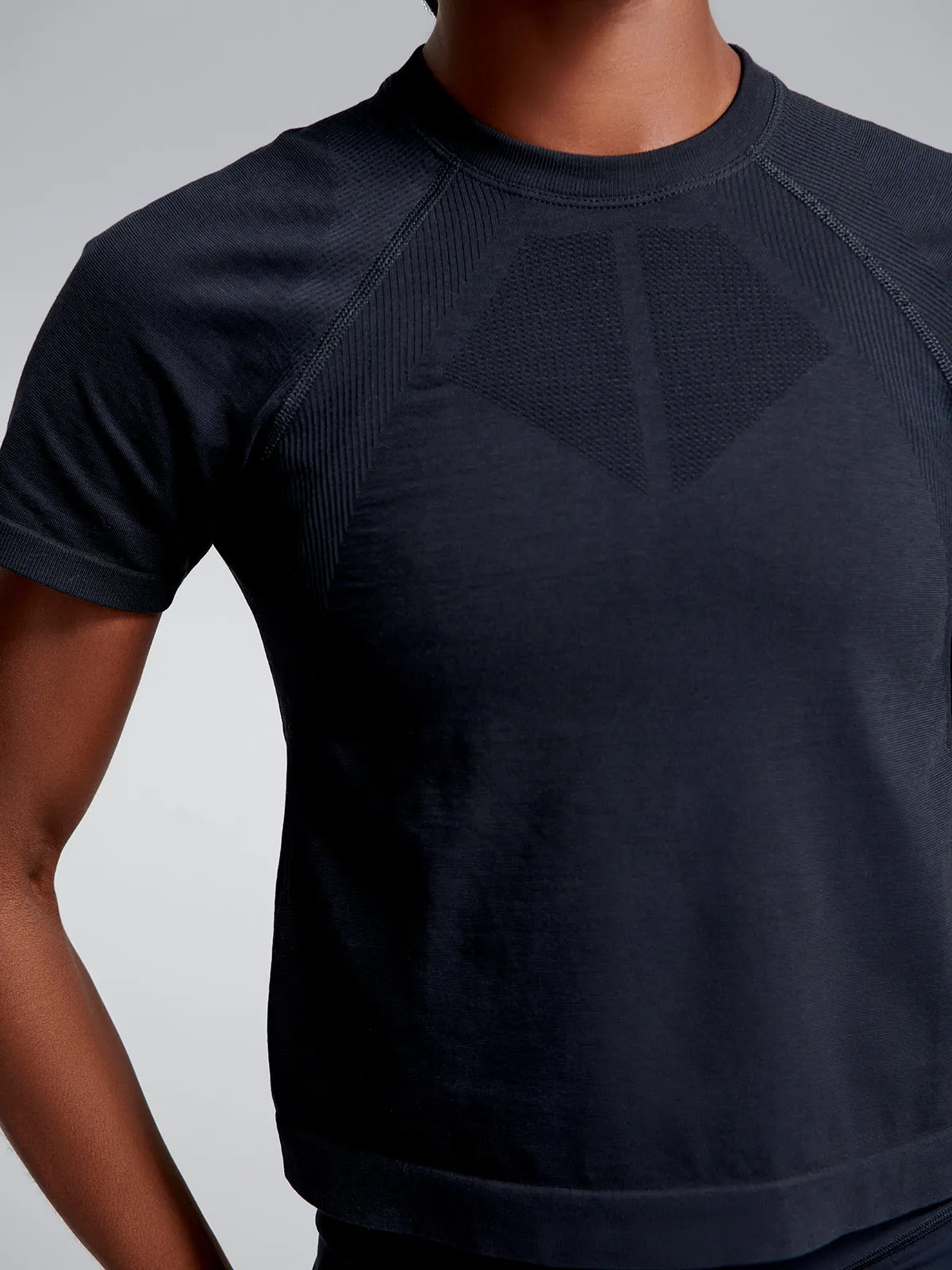 HERE TODAY Cropped Tee Black