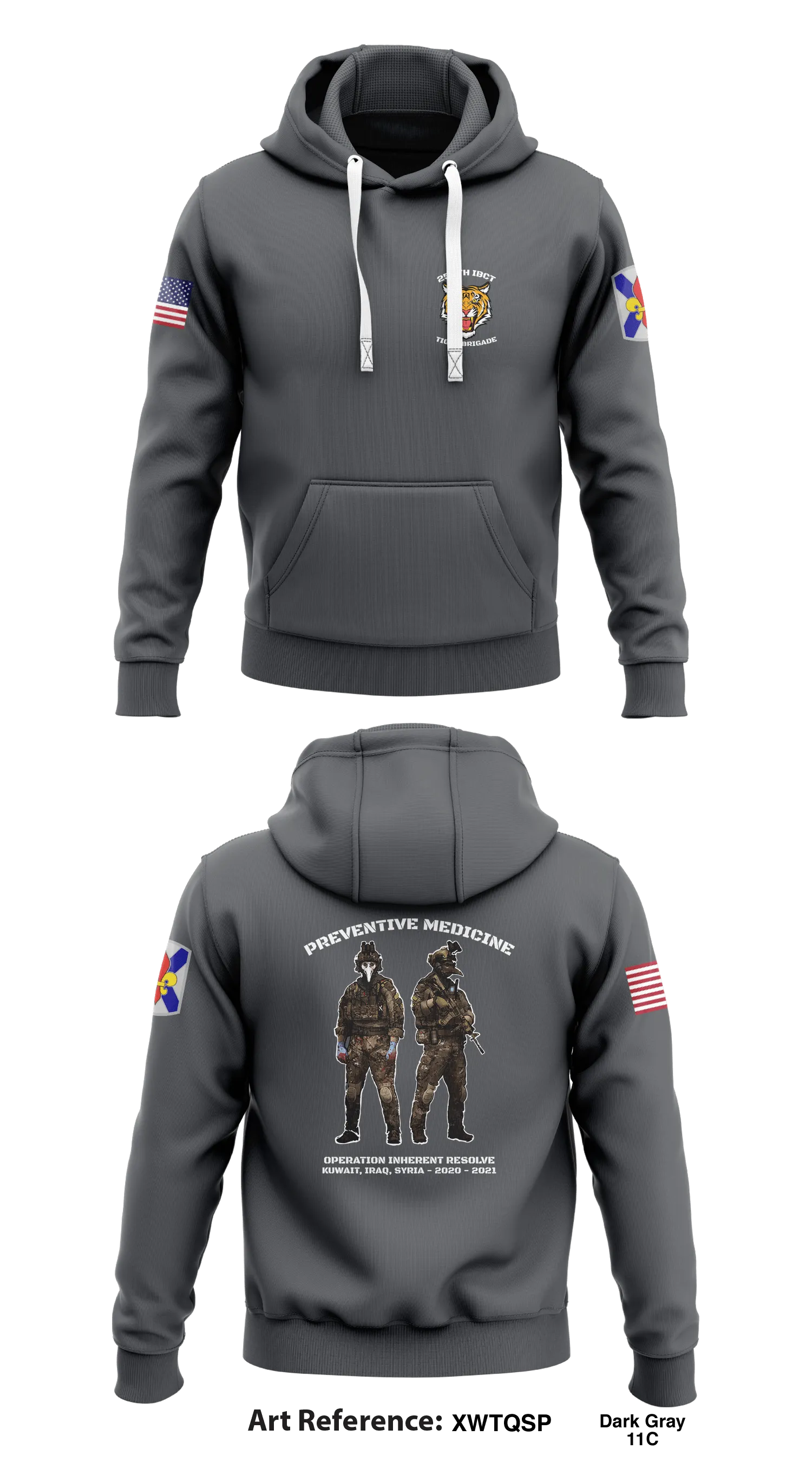 HHC 256th IBCT Store 1  Core Men's Hooded Performance Sweatshirt - XWtQSp