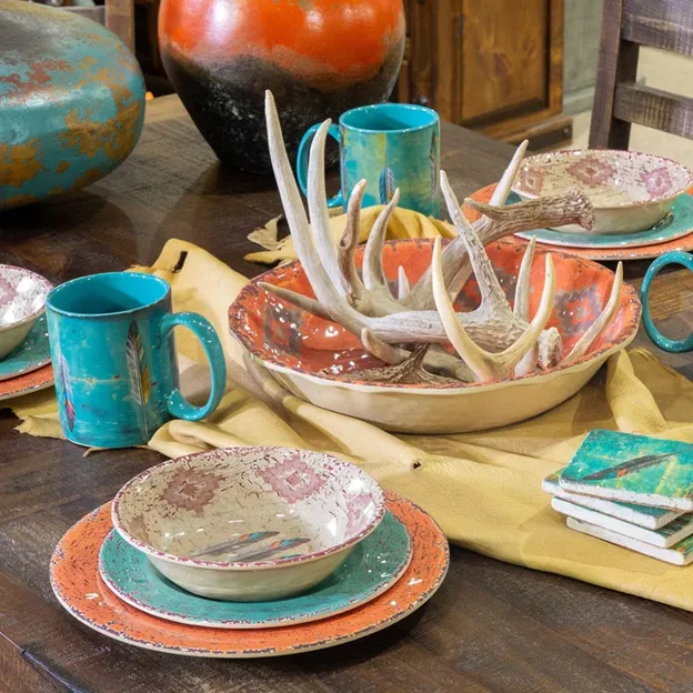 Hiend Feather 14 Piece Dinnerware Set