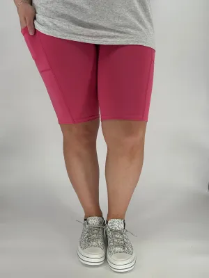 Hot Pink Bermuda Shorts w/ Pockets