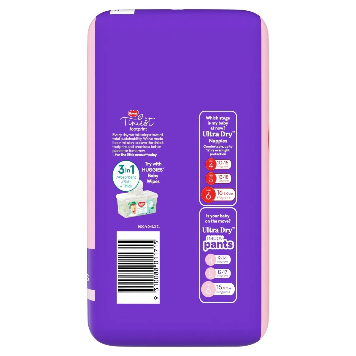 Huggies Nappies Pants Junior Girl 24 Pack