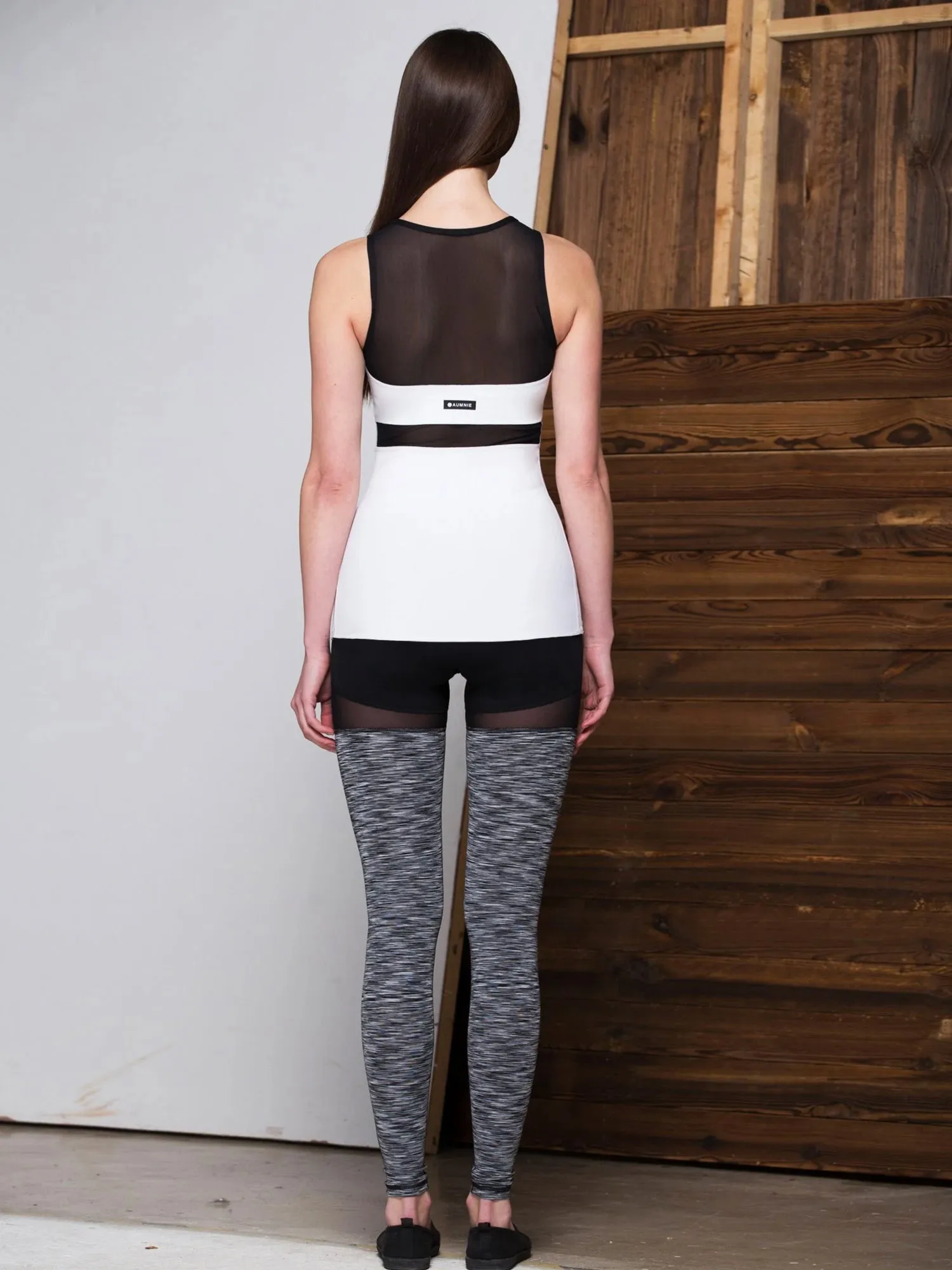 ILLUSION TANK, WHITE/BLACK MESH