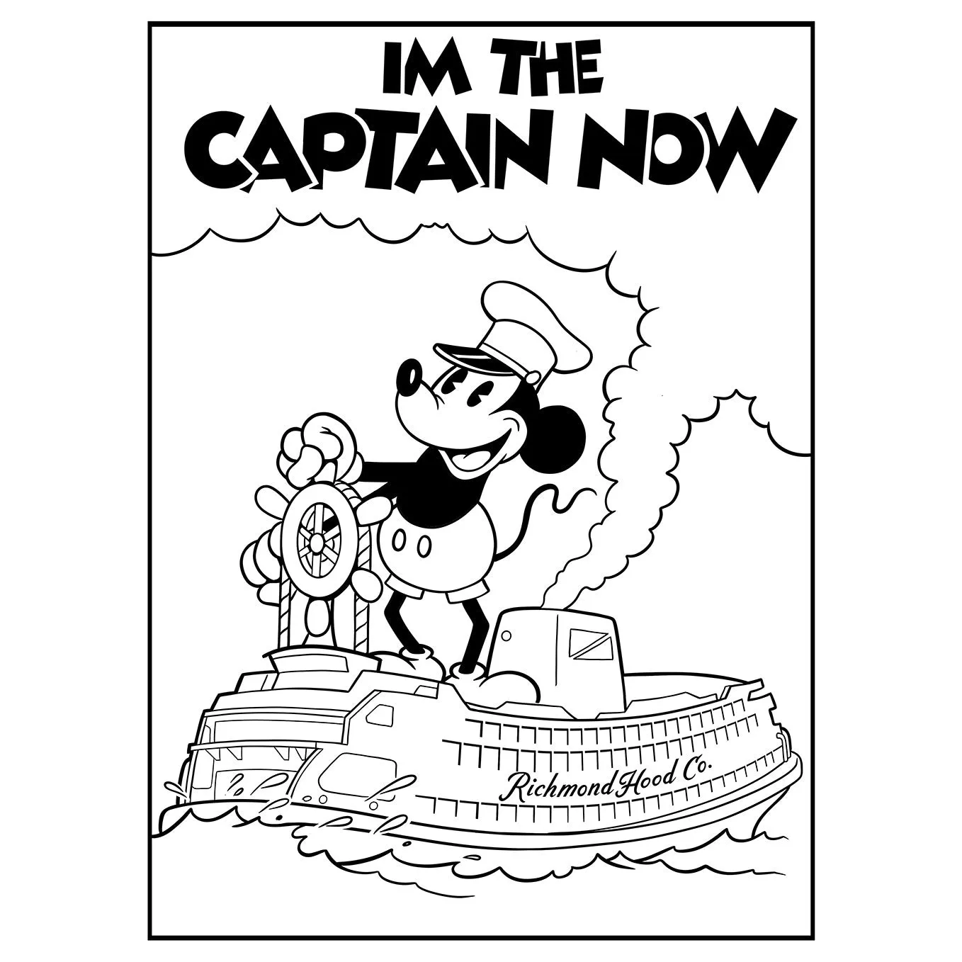 I’m The Captain Now T - Youth Light Blue
