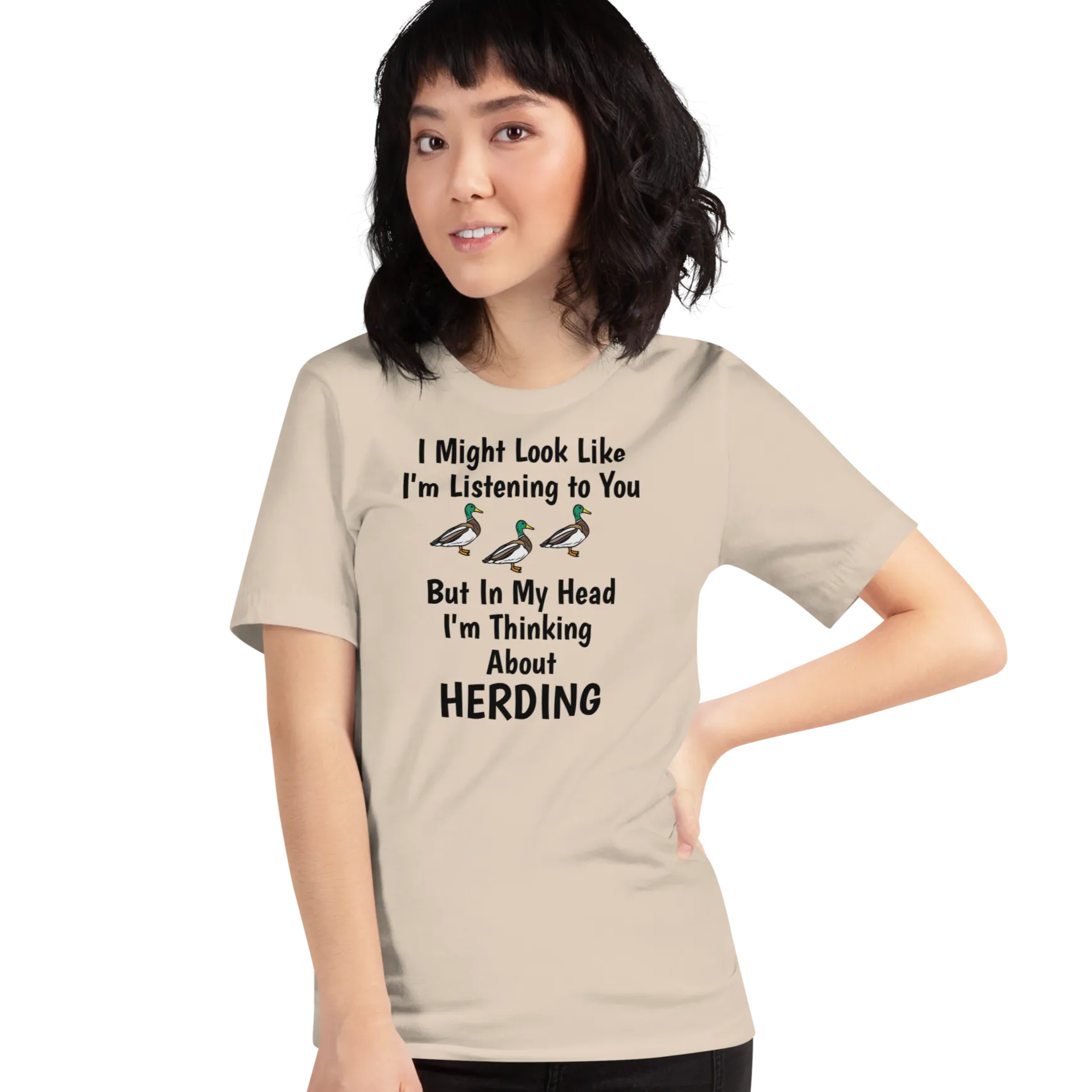 I'm Thinking About Duck Herding T-Shirts - Light
