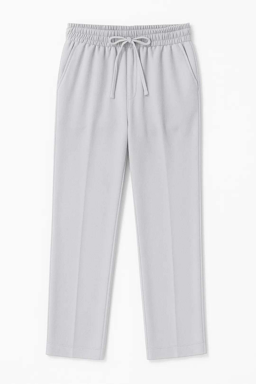 IVAR® Grey Lycra Pleated Stapered Pants