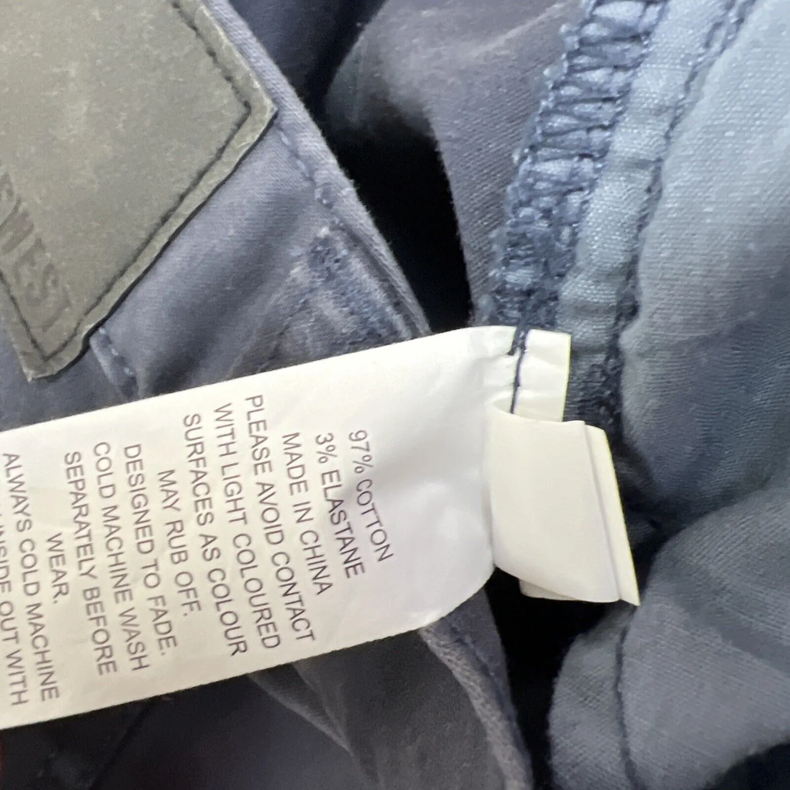 Jeanswest Mens Navy Blue Chinos Pants Slim Straight Size 33
