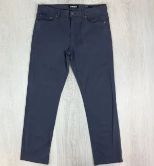 Jeanswest Mens Navy Blue Chinos Pants Slim Straight Size 33
