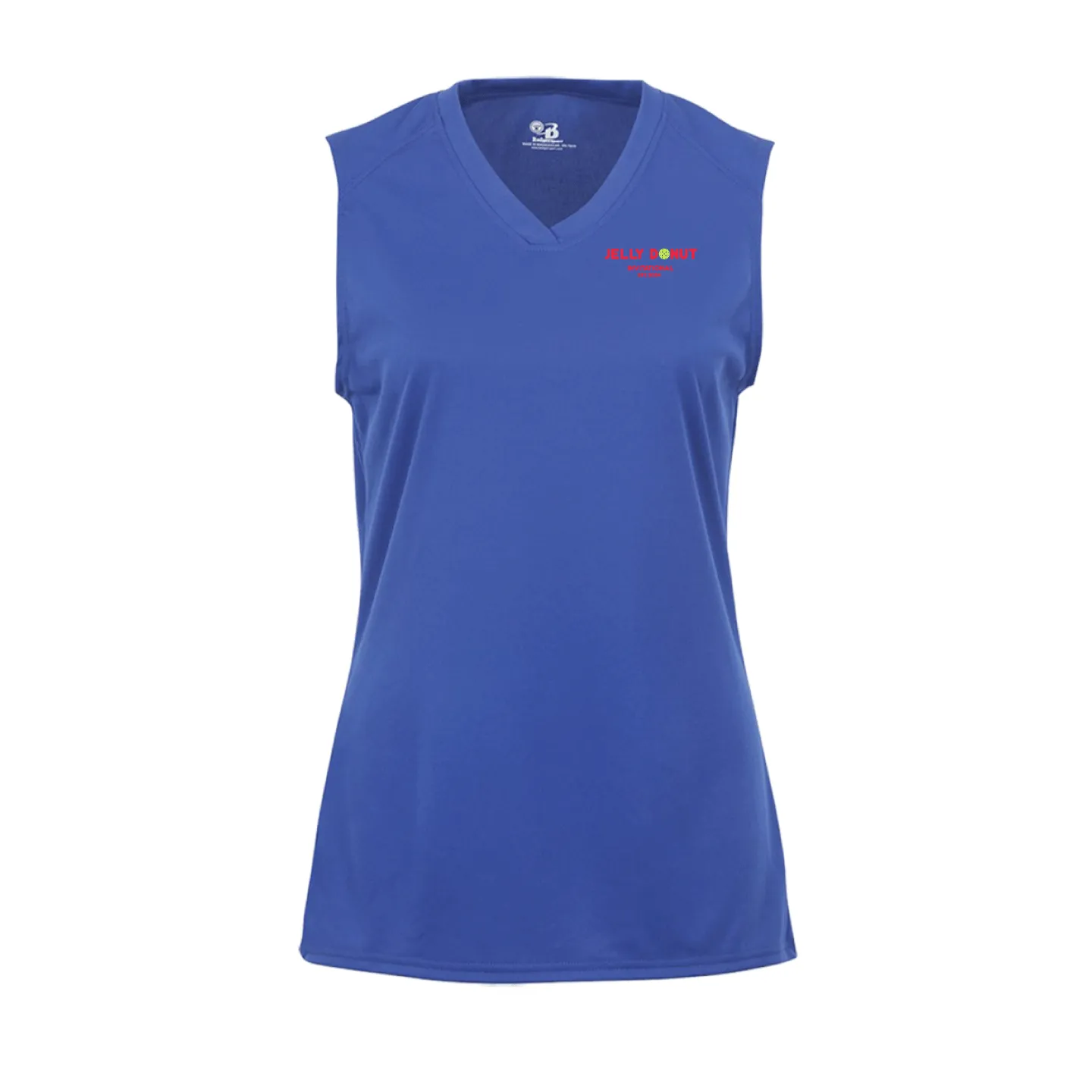 Jelly Donut Pickleball Ladies Performance Sleeveless Tank ** Word logo **