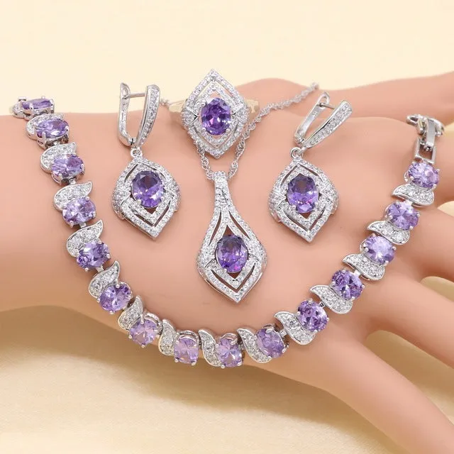 Jewelery Set For Women  Necklace Pendant Earrings Ring Bracelet set