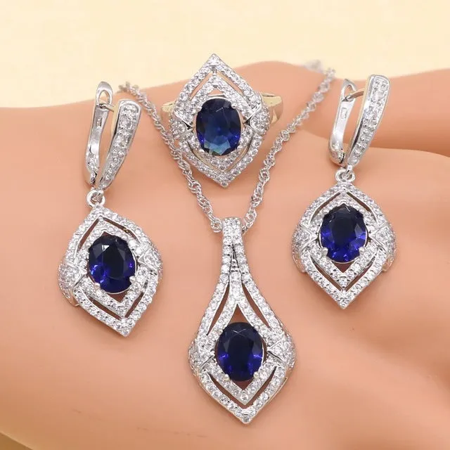 Jewelery Set For Women  Necklace Pendant Earrings Ring Bracelet set