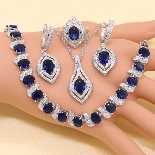 Jewelery Set For Women  Necklace Pendant Earrings Ring Bracelet set