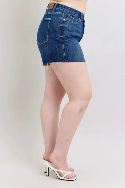 Judy Blue Criss Cross High Waist Band Shorts