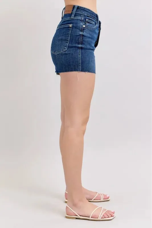 Judy Blue Criss Cross High Waist Band Shorts