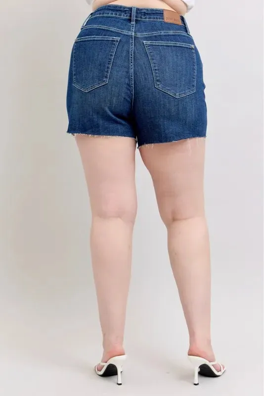Judy Blue Criss Cross High Waist Band Shorts