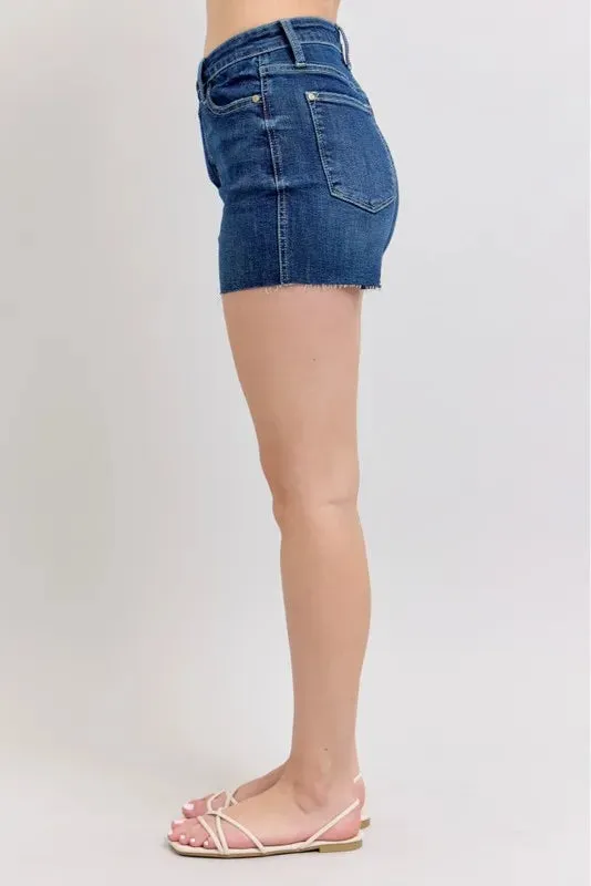 Judy Blue Criss Cross High Waist Band Shorts