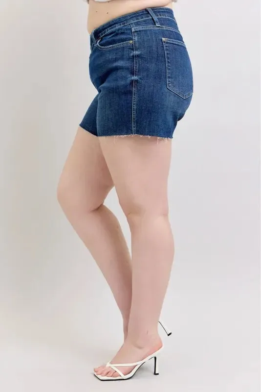 Judy Blue Criss Cross High Waist Band Shorts