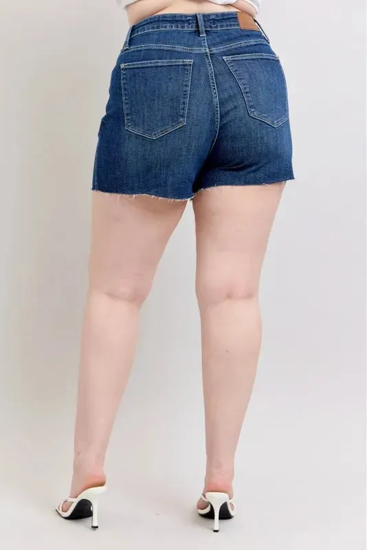 Judy Blue Criss Cross High Waist Band Shorts