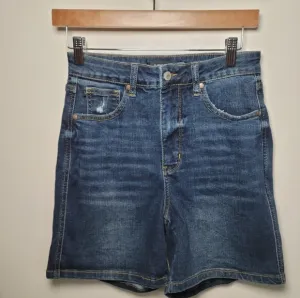 Judy Blue High Rise Tummy Control Denim Shorts, Size Medium