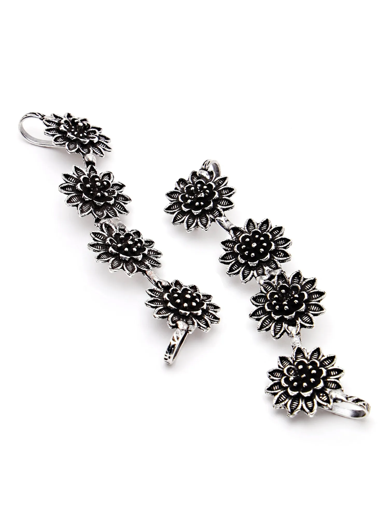 Karatcart Oxidised Silver Afghani Tribal Jewellery Set Combo for Womens