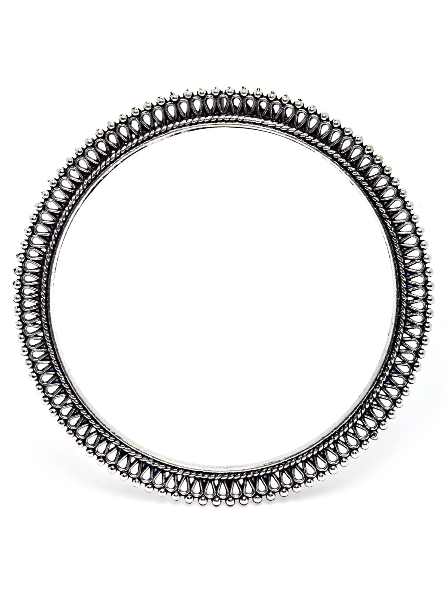 Karatcart Oxidised Silver Combo Tribal Jewellery Set for Womens