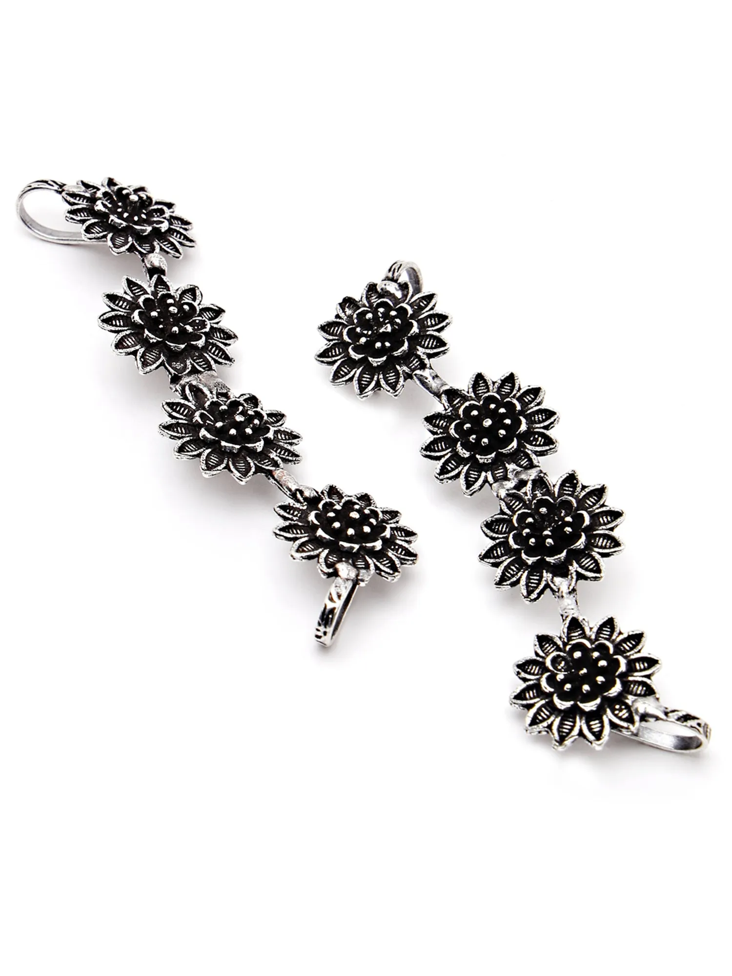 Karatcart Oxidised Silver Combo Tribal Jewellery Set for Womens