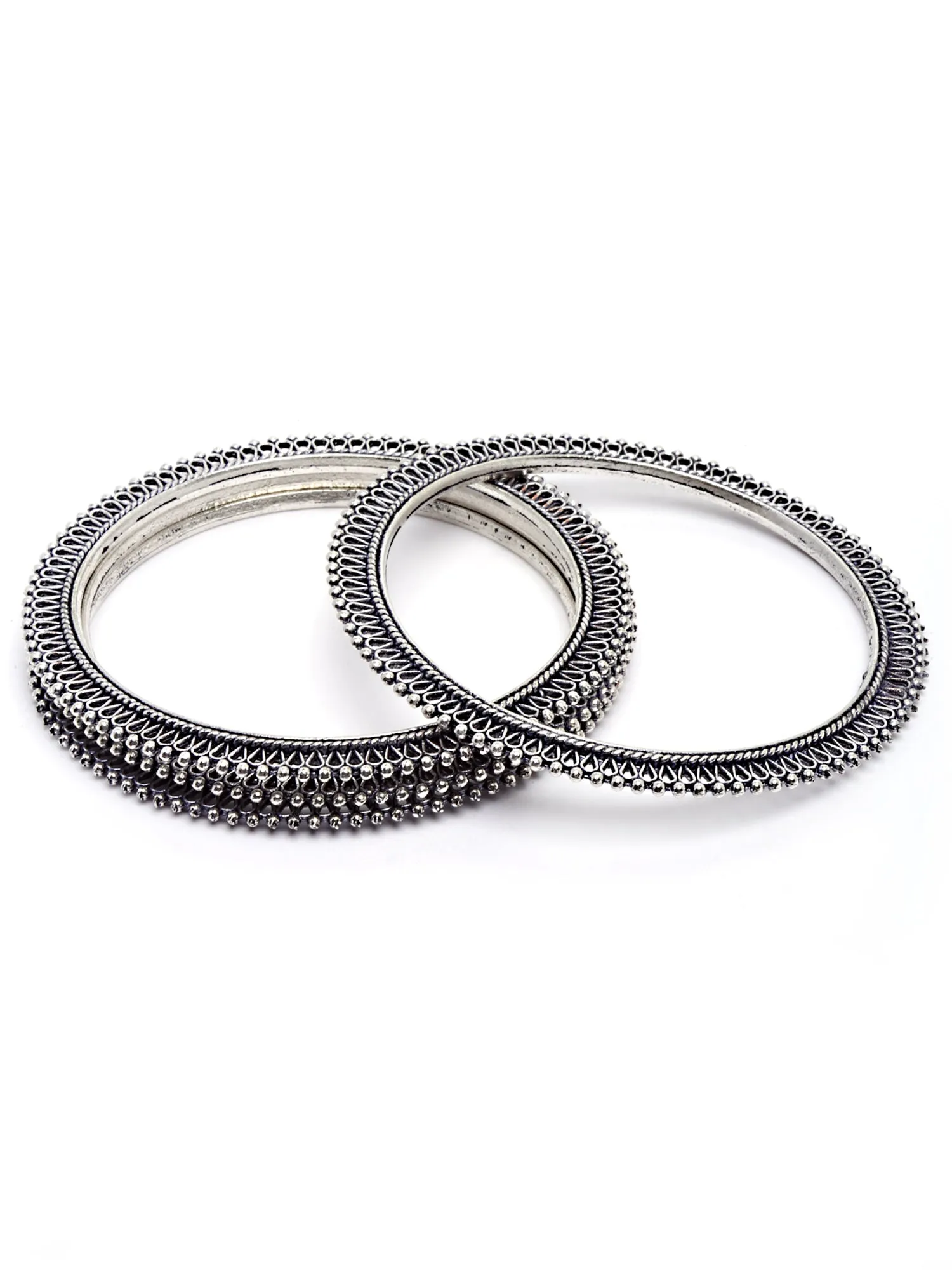 Karatcart Oxidised Silver Combo Tribal Jewellery Set for Womens