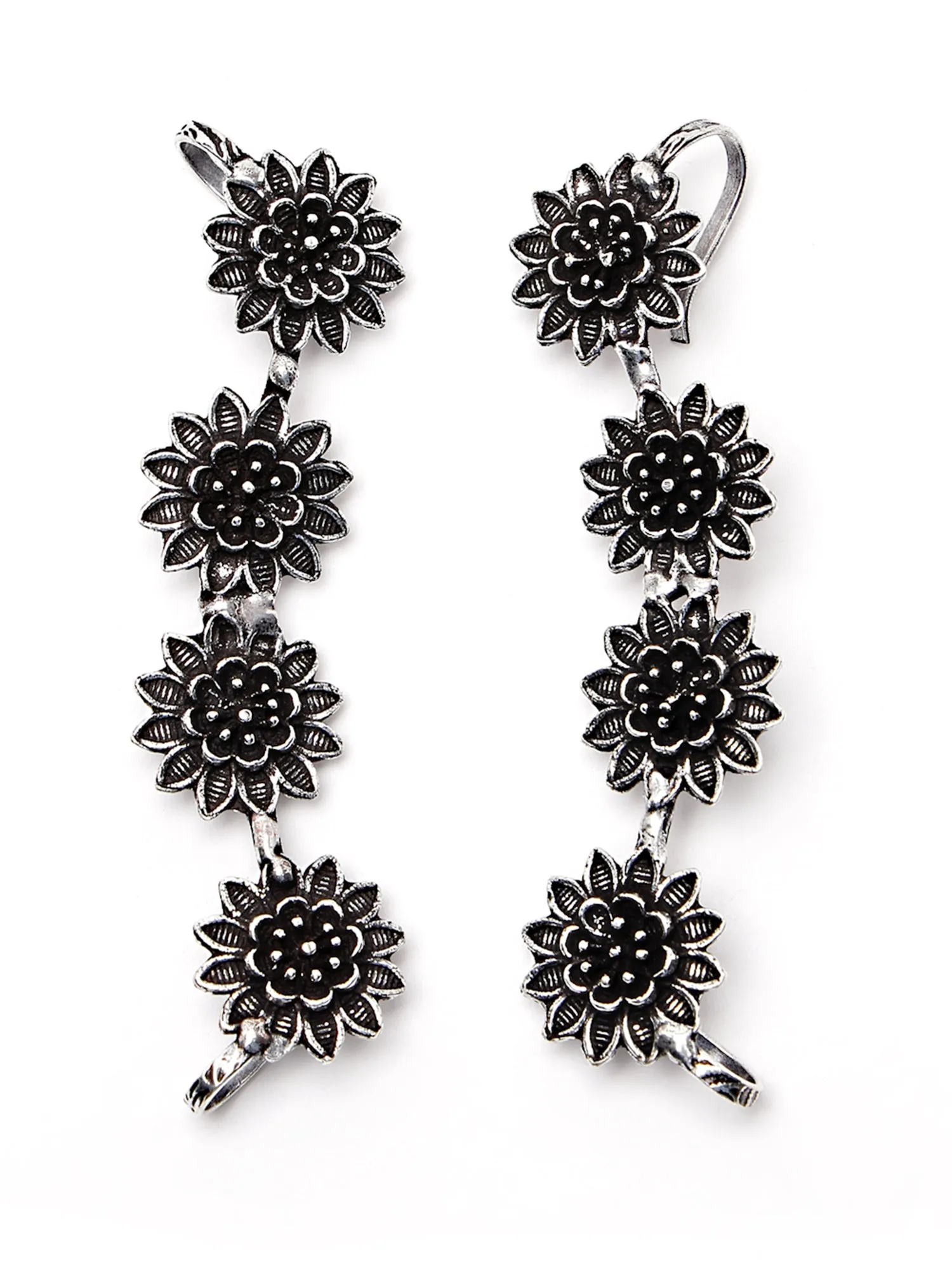 Karatcart Oxidised Silver Combo Tribal Jewellery Set for Womens