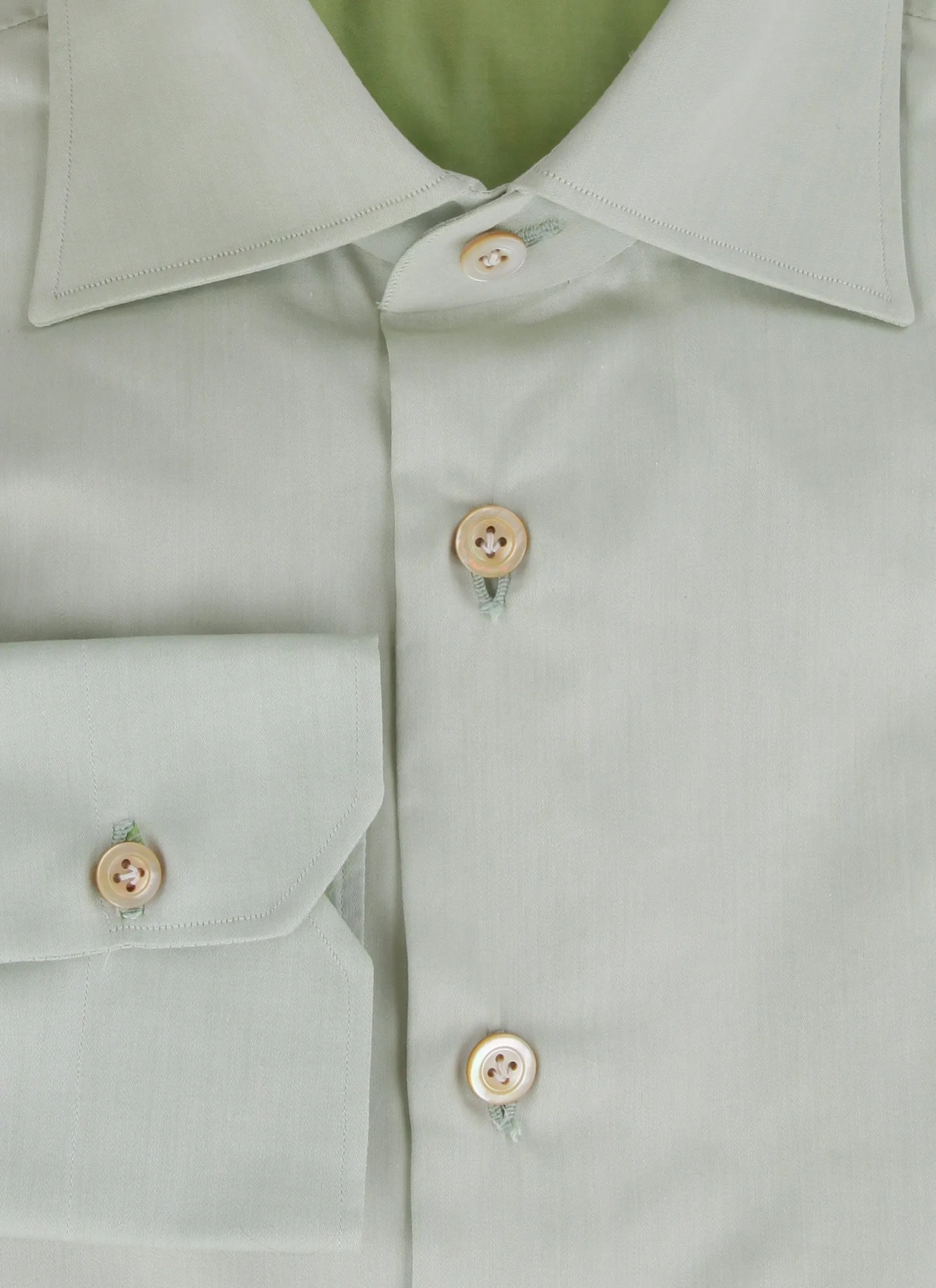 Kiton Light Green Shirt - Slim